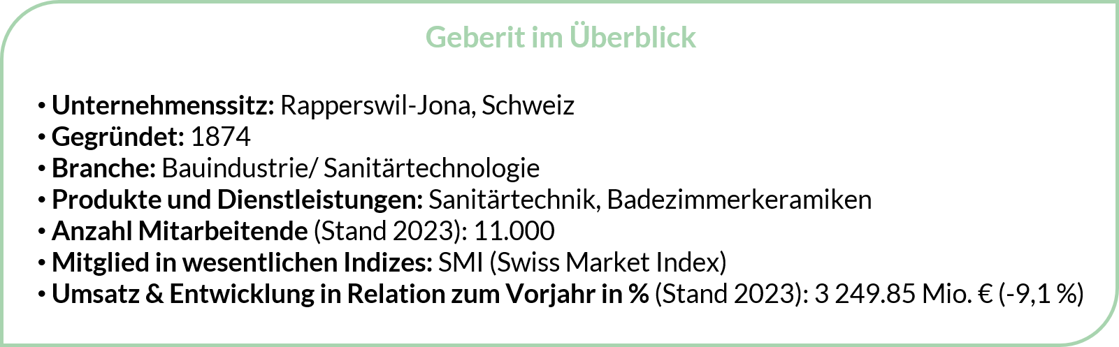 Geberit im Überblick